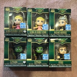 Funko Mini Wicked Complete Set Of 6 - Elphaba, Glinda, Fiyero, Madame Morrible